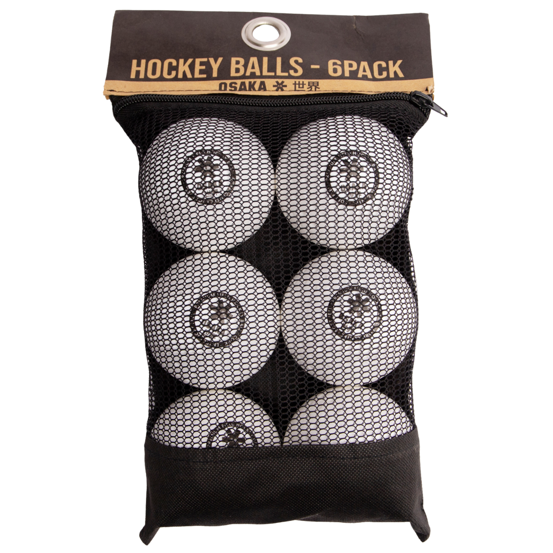 OSAKA Hockey | OSAKA Hockey Field Hockey Balls - 6 Pack | Field Hockey Balls - 6 Pack - White | Total Hockey