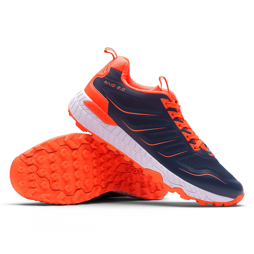 Grays | Grays Raid 2.0 Navy/Orange (2024) | Raid 2.0 Navy/Orange (2024) - EUR 36 | UK 3 | Total Hockey