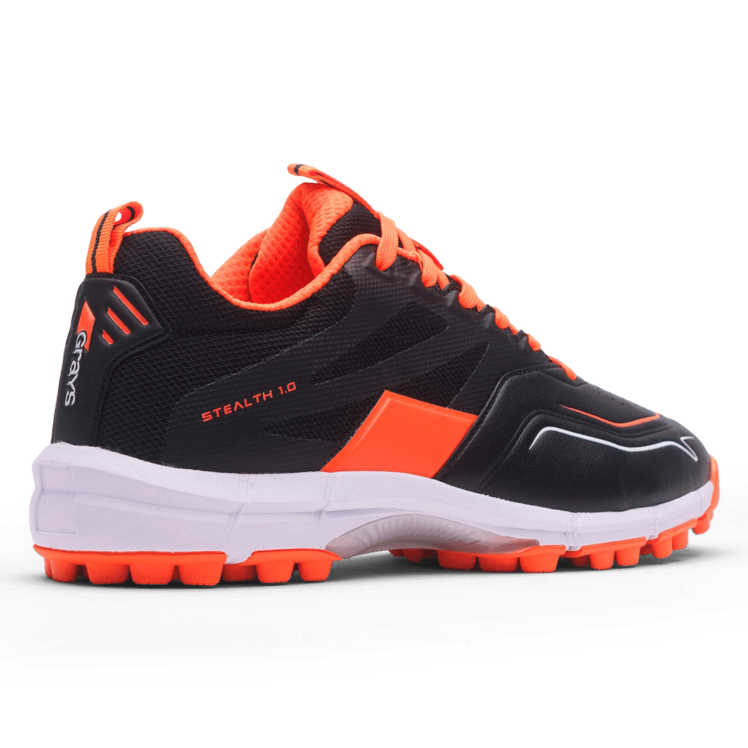 Grays | Grays Stealth 1.0 Black/Orange Jr (2025) | Stealth 1.0 Black/Orange Jr (2025) - EUR 35 | UK 2 | Total Hockey