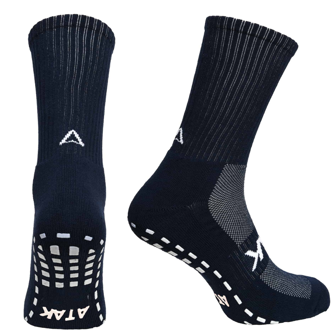 Non-Slip Mid Leg Socks Navy
