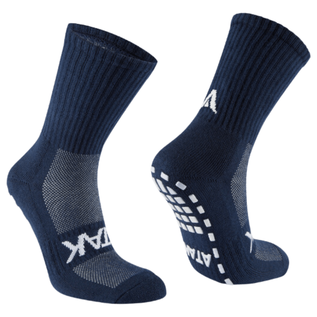 ATAK | ATAK Non-Slip Mid Leg Socks Navy | Non-Slip Mid Leg Socks Navy - EUR 36-38 | UK 3-5 | Total Hockey