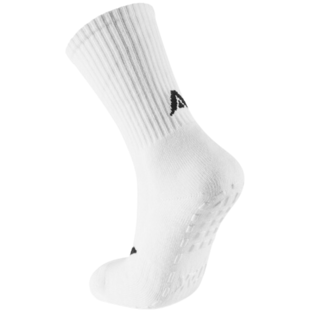 Non-Slip Mid Leg Socks White