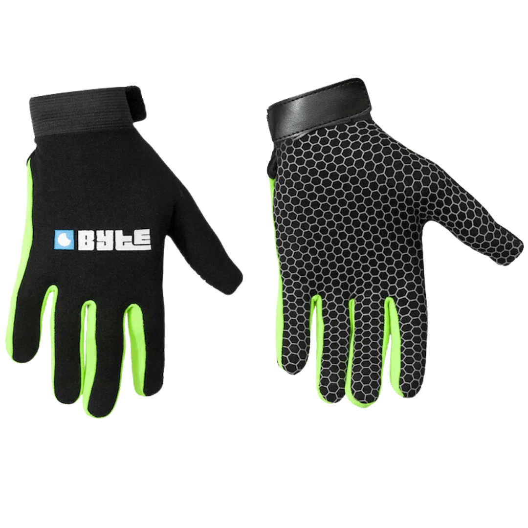 Byte | Byte Skinfit Navy Gloves PAIR | Skinfit Navy Gloves PAIR - Navy/Lime / 3XSmall | Total Hockey