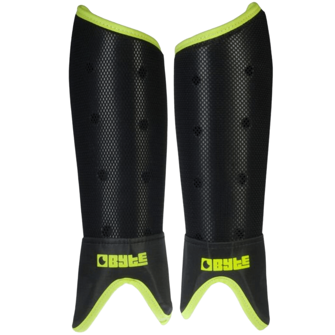 Byte | Byte SX Shinpads | SX Shinpads - Black/Yellow / Small | Total Hockey