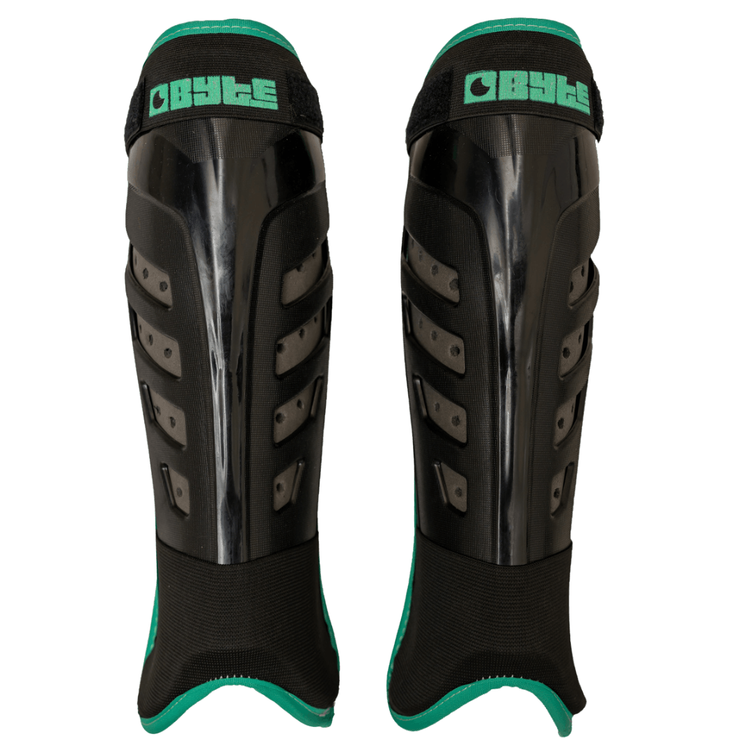 Byte | Byte XR Shingaurds | XR Shingaurds - Black/Teal / Small | Total Hockey