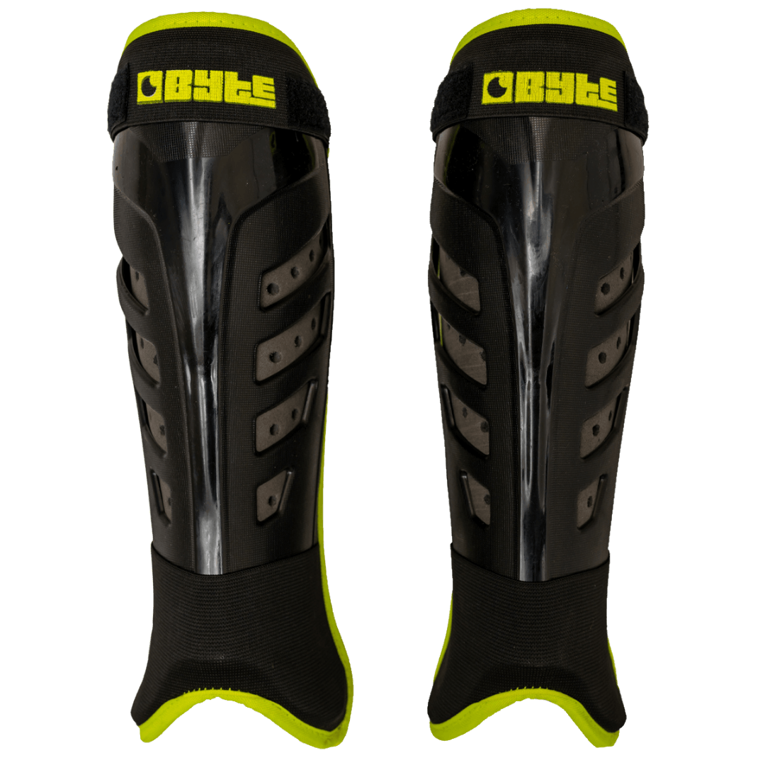 Byte | Byte XR Shingaurds | XR Shingaurds - Black/Yellow / Small | Total Hockey