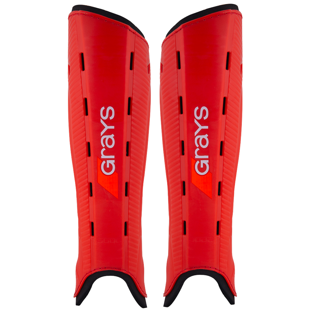 Grays | Grays G600 Shin Pads | G600 Shin Pads - Red / 2XSmall | Total Hockey
