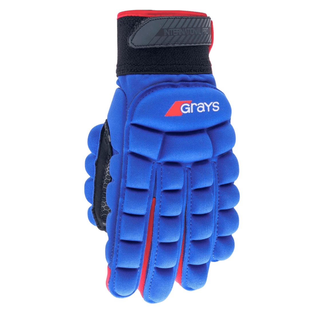 Grays | Grays International PRO Glove Left Hand | International PRO Glove Left Hand - Navy/Red / 2XSmall | Total Hockey