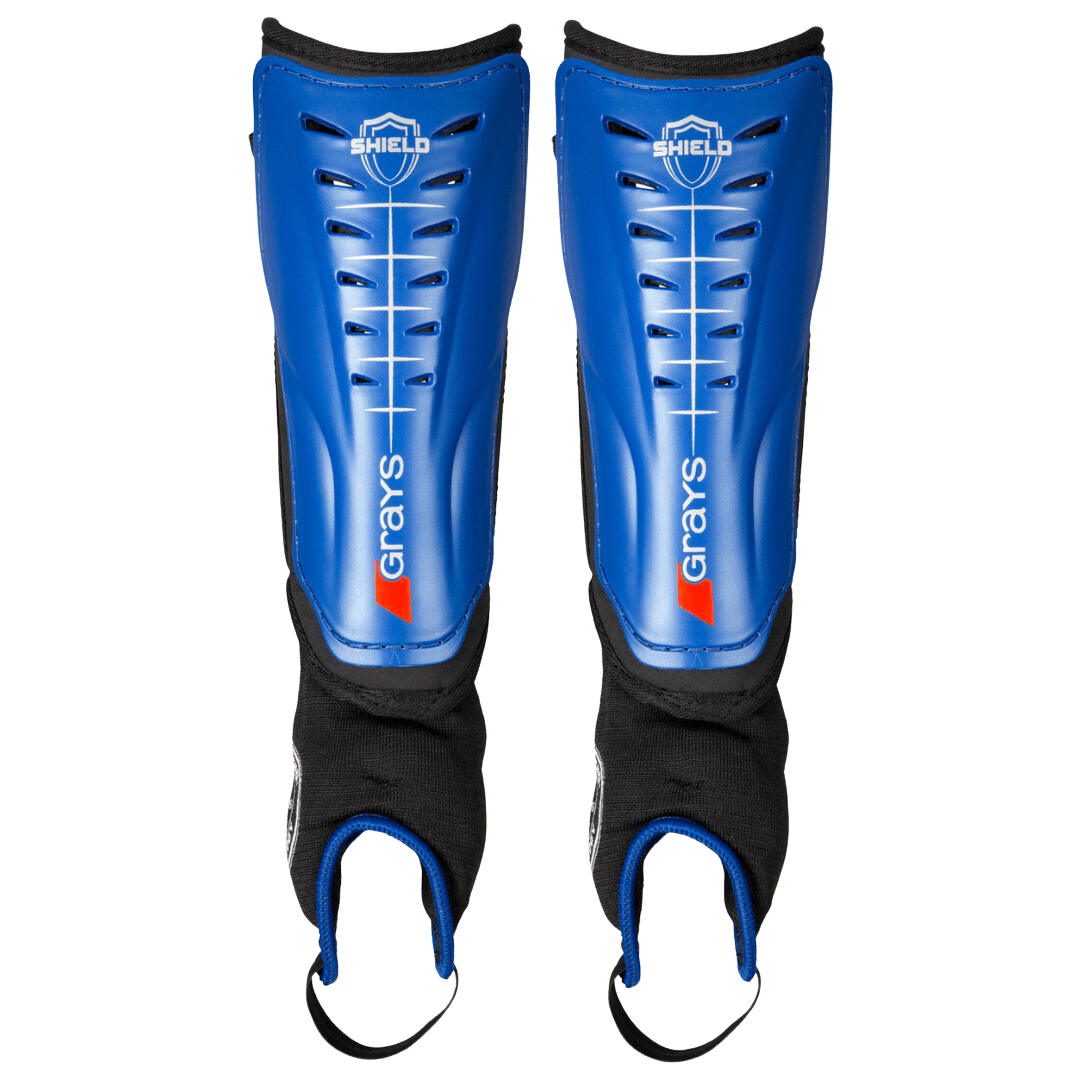 Grays | Grays Shield Shin Pads | Shield Shin Pads - Blue / 2XSmall | Total Hockey
