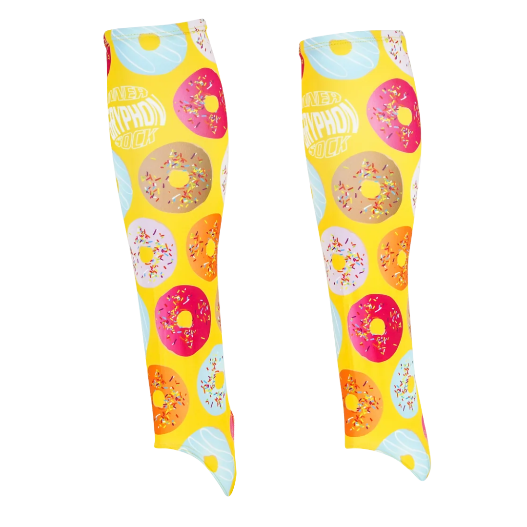 Inner Sock Without Stirrup - Orange Donuts