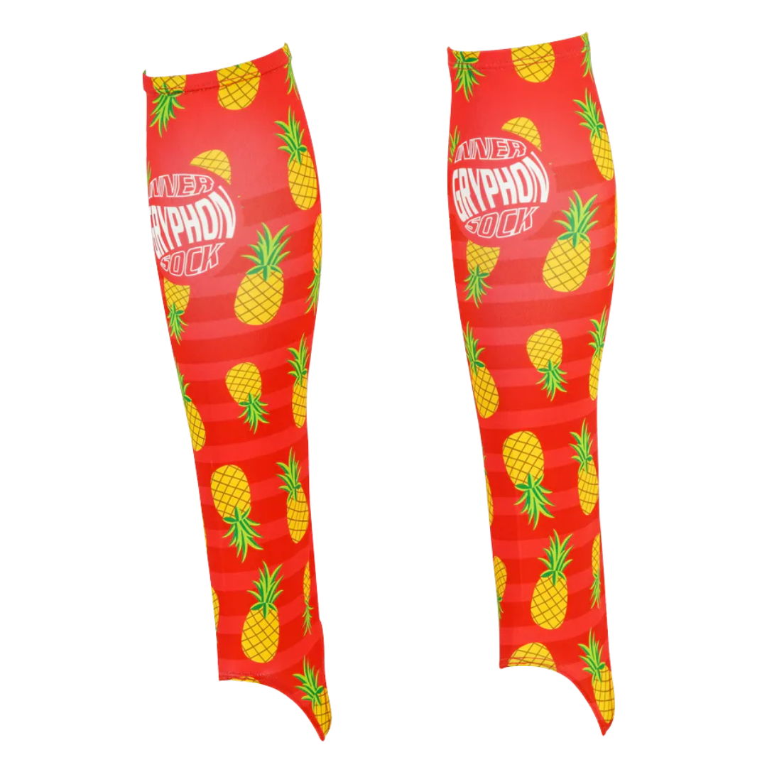 Inner Sock Without Stirrup - Red Pineapple