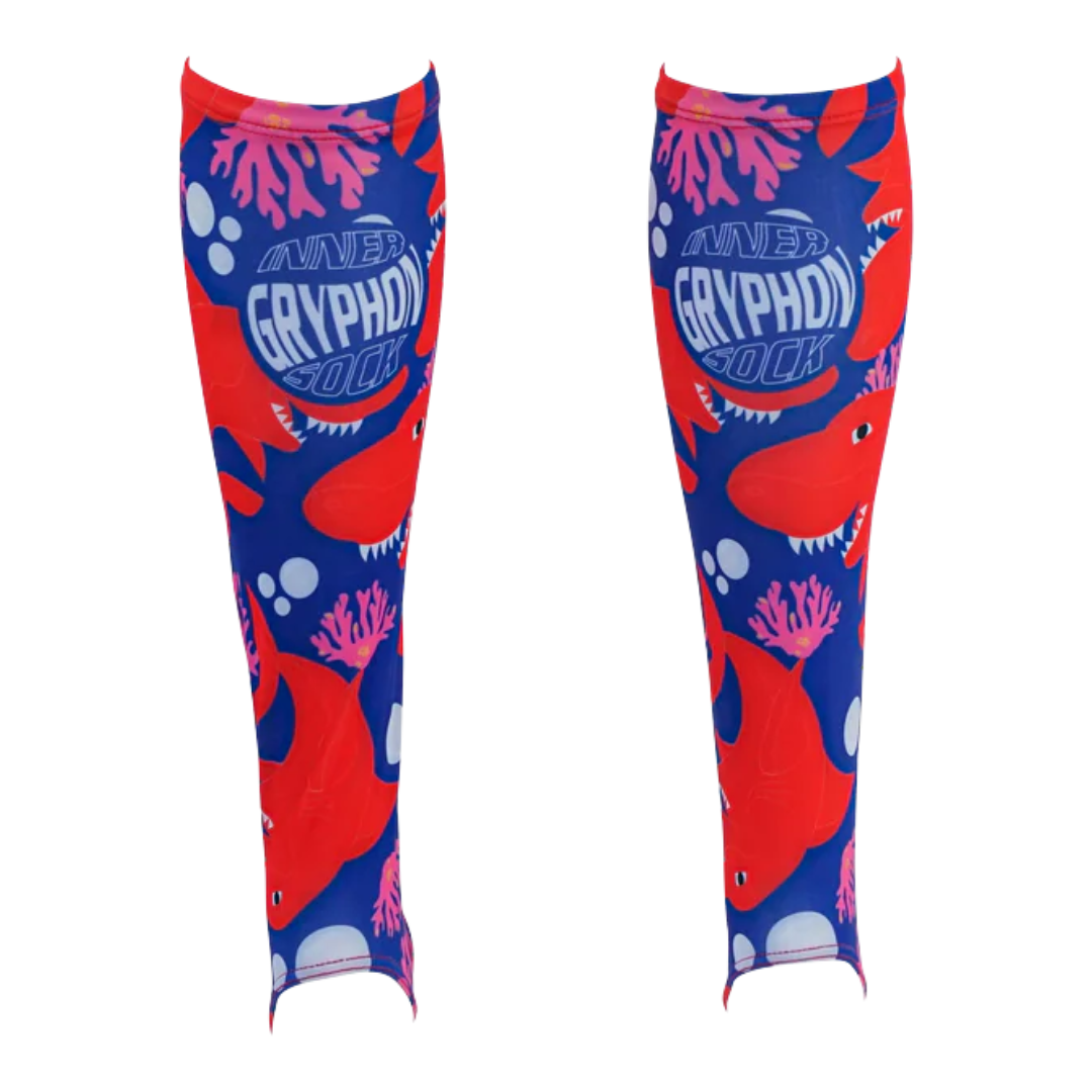 Inner Sock Without Stirrup - Blue Shark