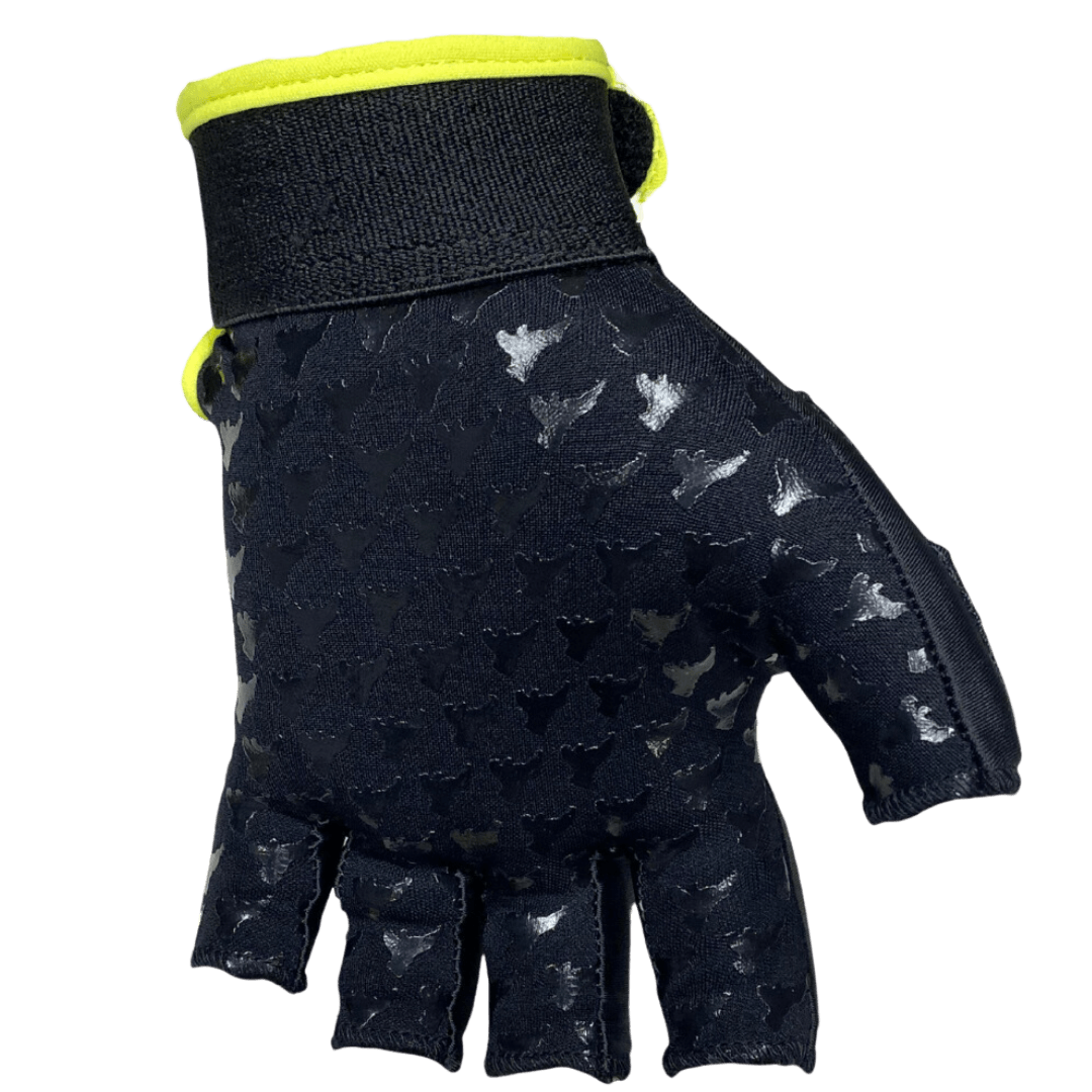 Guerilla | Guerilla Blackback Glove Left Hand | Blackback Glove Left Hand - Black/Yellow / 2XSmall | Total Hockey