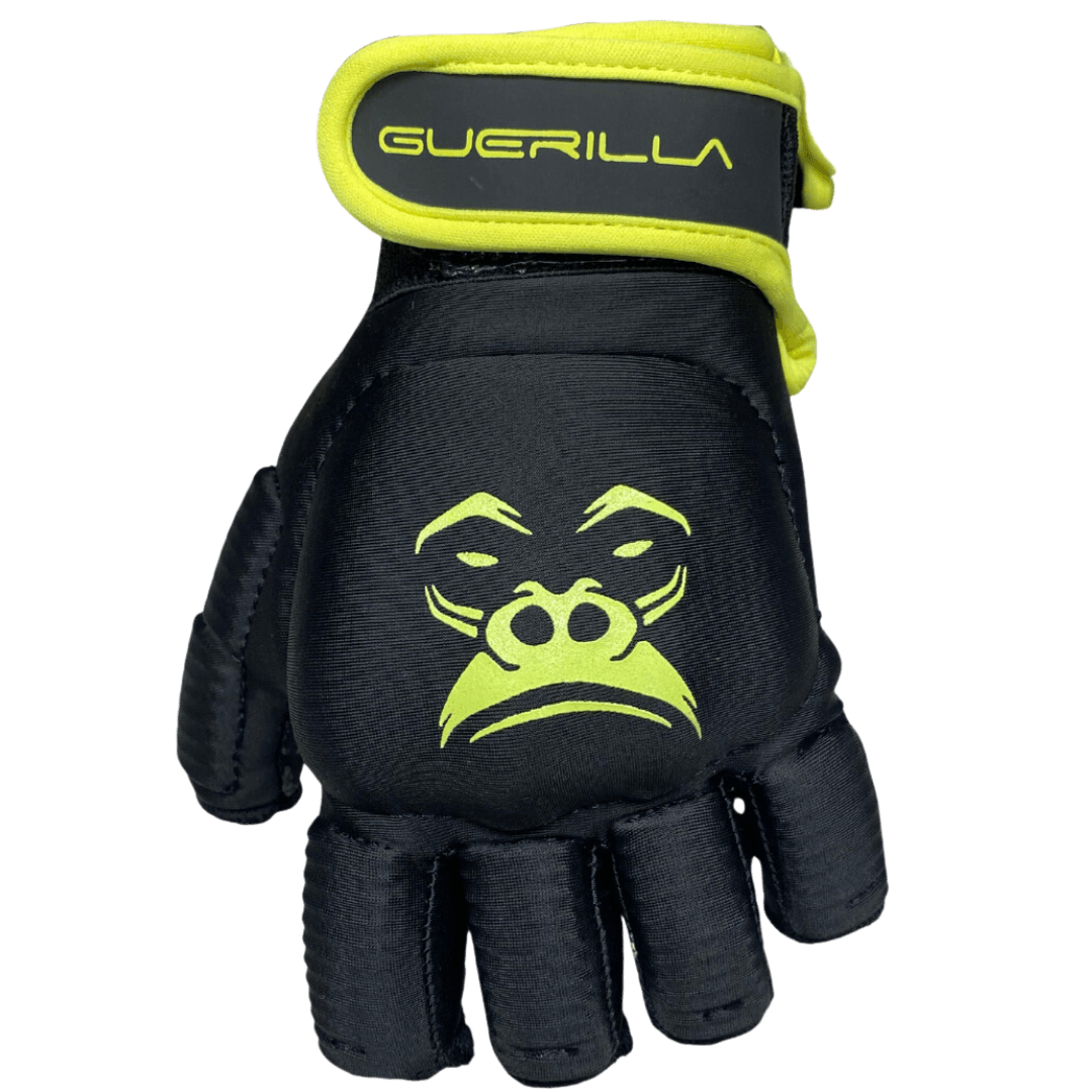 Guerilla | Guerilla Blackback Glove Left Hand | Blackback Glove Left Hand - Black/Yellow / 2XSmall | Total Hockey