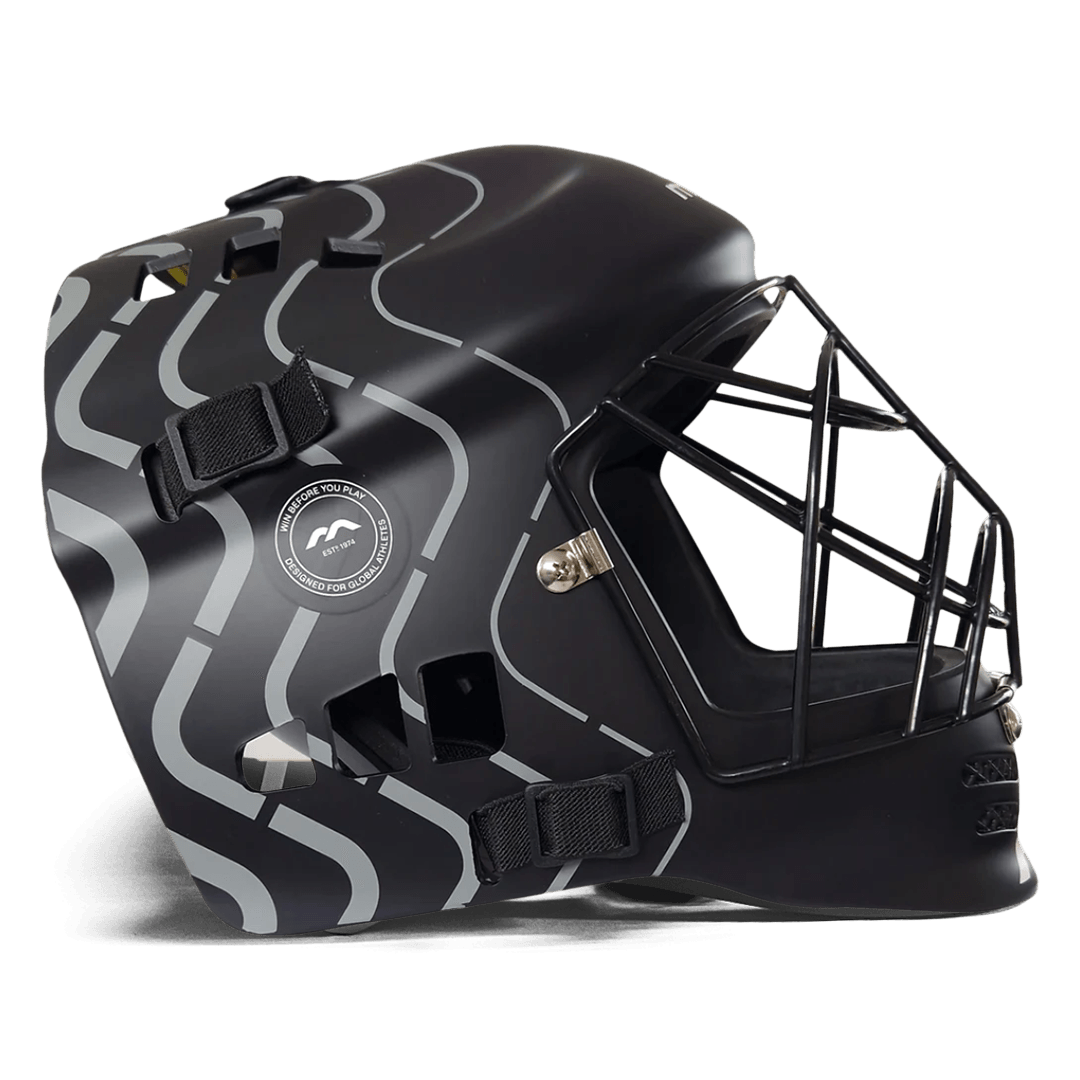 Mercian Hockey | Mercian Hockey Genesis 3 Mini Helmet | Genesis 3 Mini Helmet - Black/Silver / Mini | Total Hockey