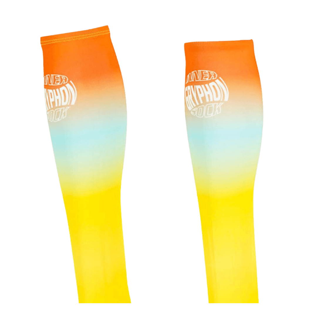 Gryphon Hockey | Gryphon Hockey Inner Sock Without Stirrup - Orange Sunset | Inner Sock Without Stirrup - Orange Sunset - Junior | Total Hockey