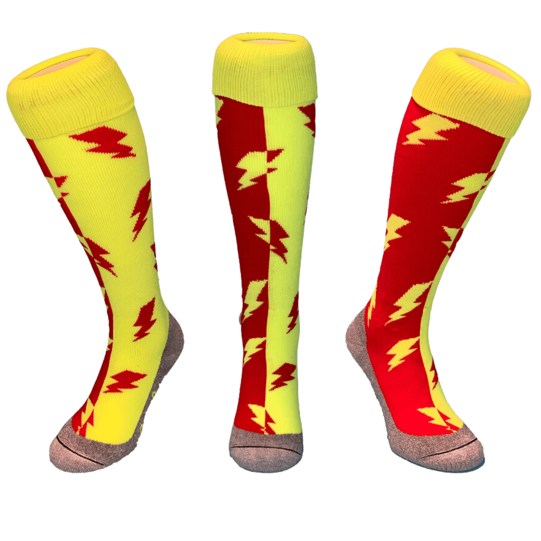 Hingly | Hingly Lightening Red/Yellow | Lightening Red/Yellow - EUR 31-35 | UK 12.5-3 | Total Hockey