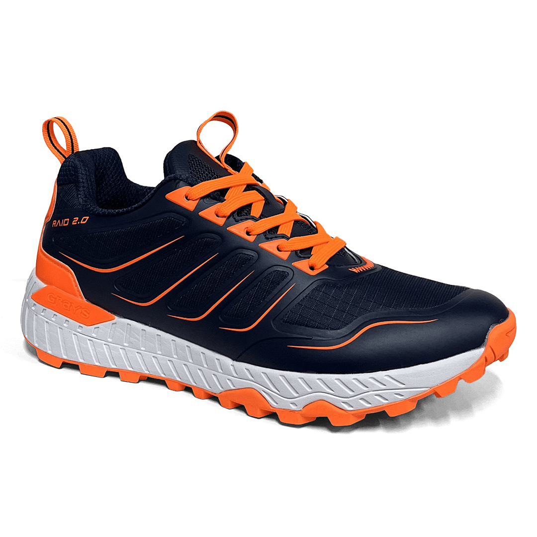 Total Hockey | Total Hockey Grays Raid 2.0 Sr Hockey Shoe | Grays Raid 2.0 Sr Hockey Shoe - Navy/Orange | Total Hockey