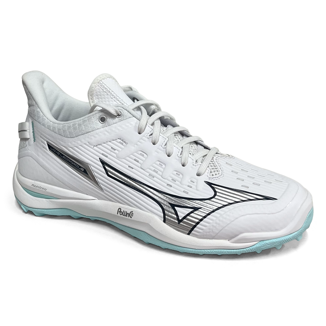 Total Hockey | Total Hockey Mizuno Leopardus Hockey Shoe | Mizuno Leopardus Hockey Shoe - White/Blue Tint | Total Hockey