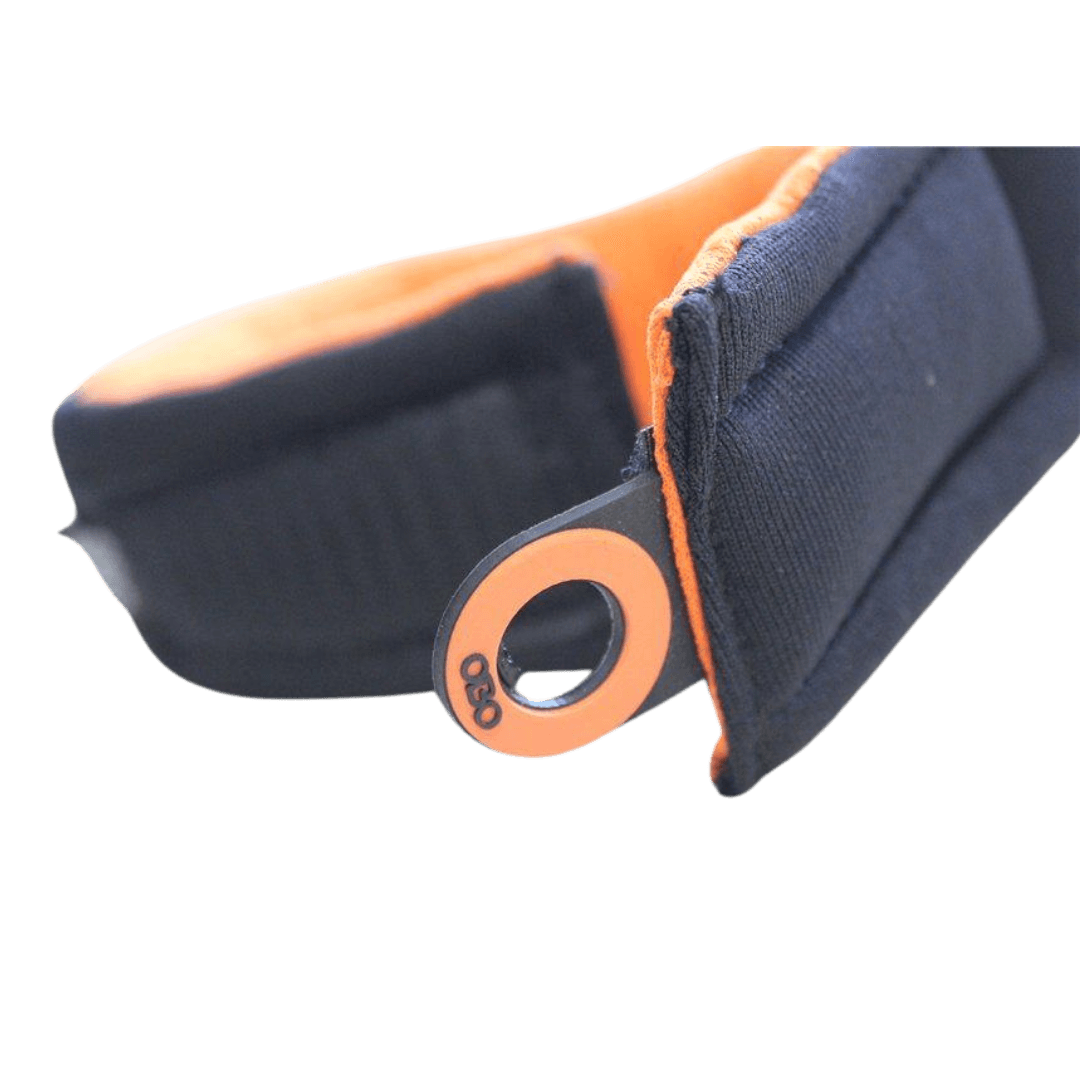 OBO | OBO CLOUD Throat Guard Black | CLOUD Throat Guard Black - Black/Orange / One Size | Total Hockey