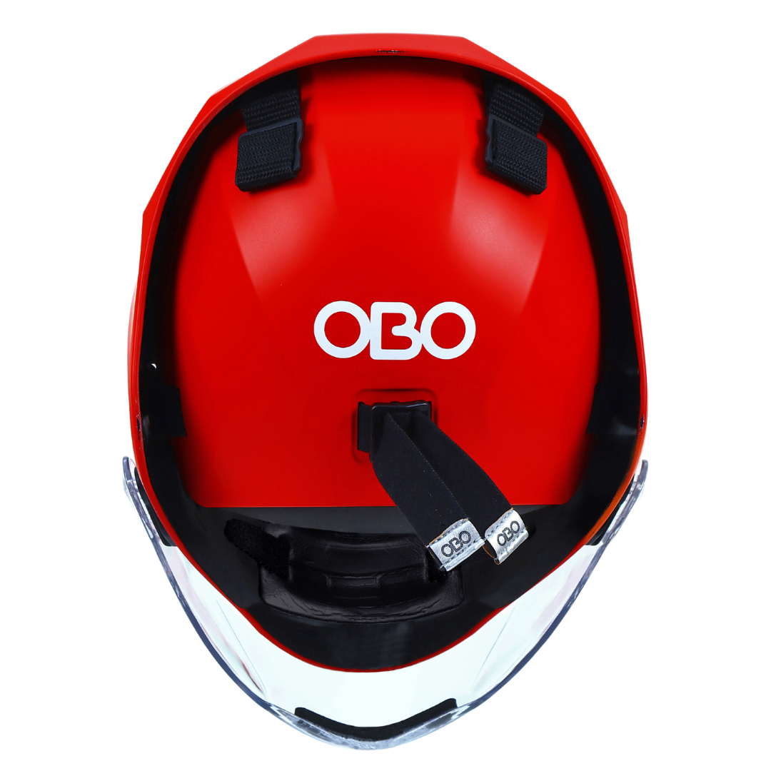 ABS Helmet Red with Throat Guard