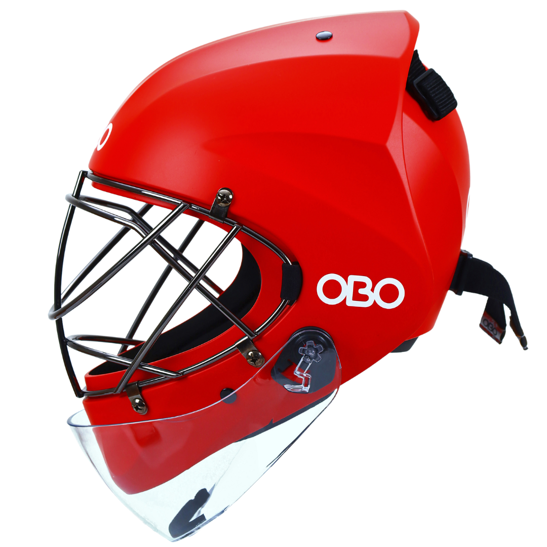 ABS Helmet Red with Throat Guard