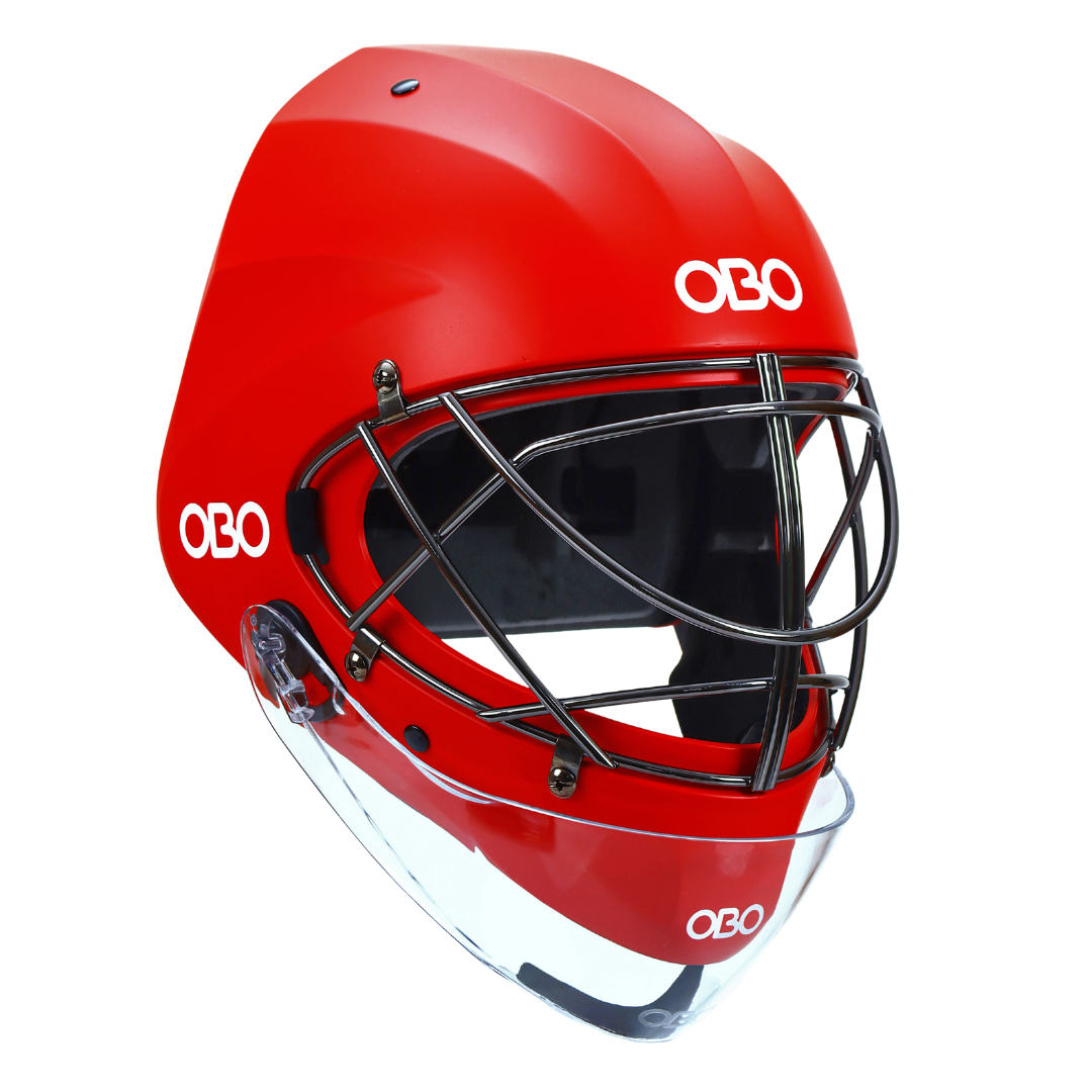 ABS Helmet Red with Throat Guard