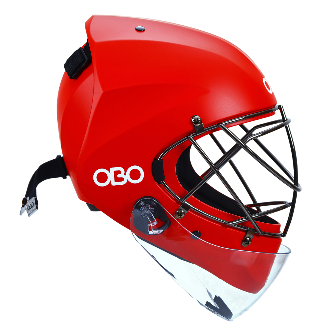 ABS Helmet Red with Throat Guard