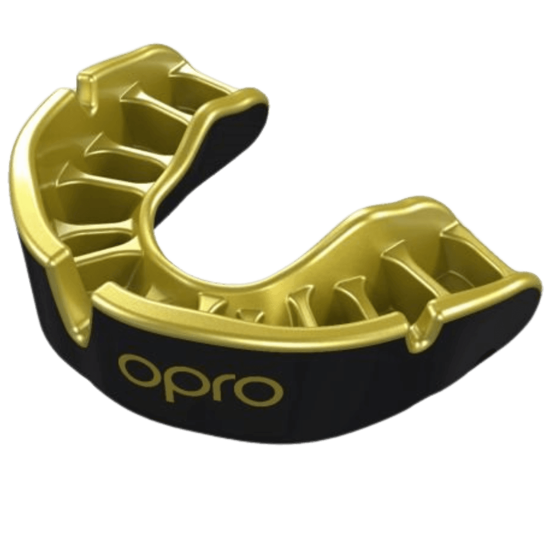 OPRO | OPRO Gold Gum Shield Gen 5 | Gold Gum Shield Gen 5 - Black / Gold | Total Hockey