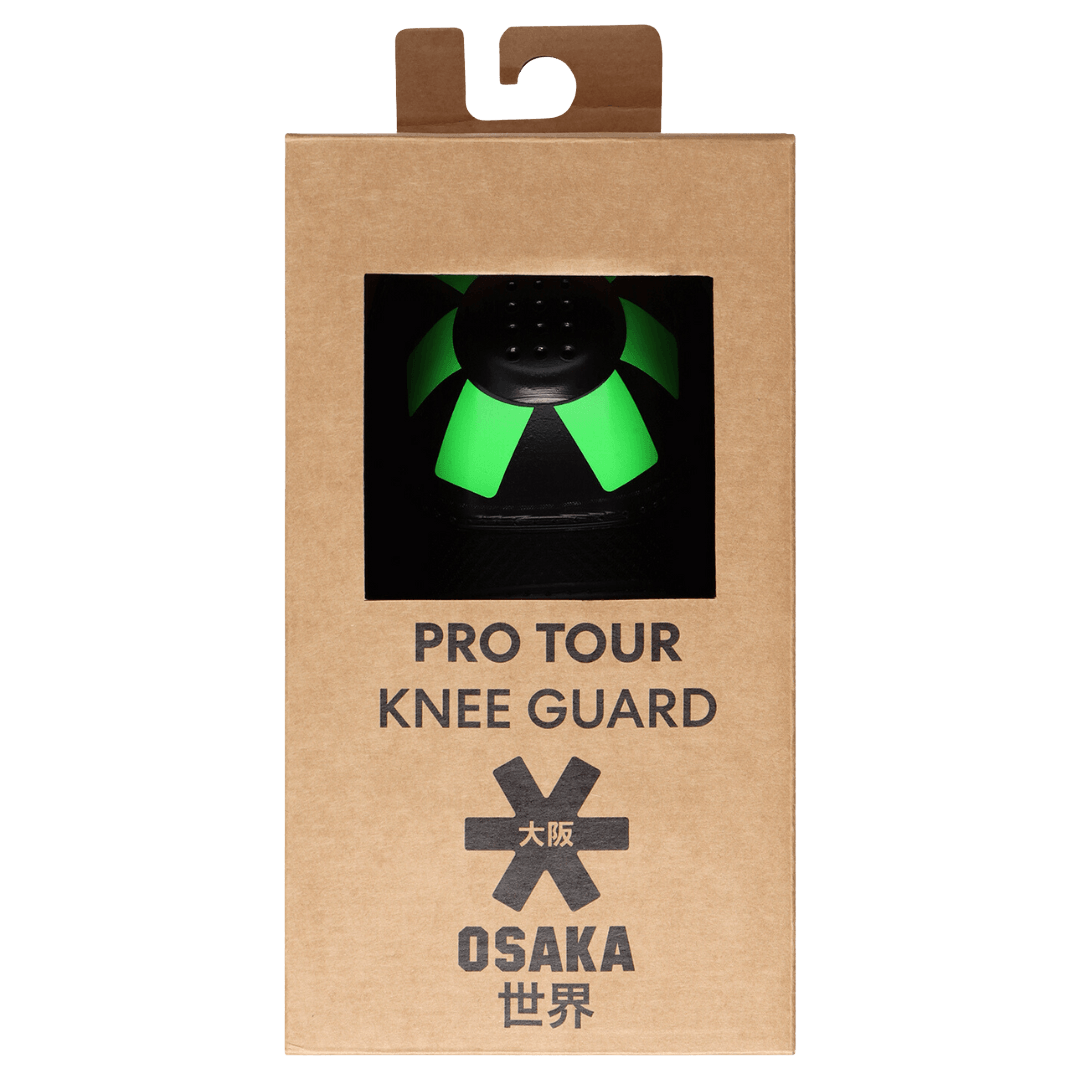 OSAKA Hockey | OSAKA Hockey Pro Tour Knee Guard | Pro Tour Knee Guard - Black/Green / One Size | Total Hockey