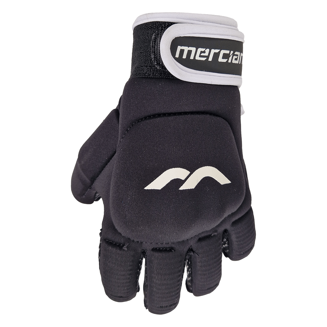 Mercian Hockey | Mercian Hockey Evolution Player Glove Left Hand | Evolution Player Glove Left Hand - Black / XSmall | Total Hockey