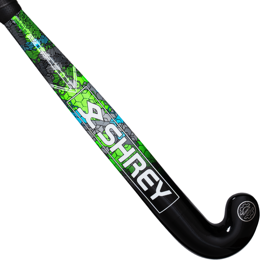 Shrey Hockey | Shrey Hockey Chroma 00 Fractal Camo Green/Blue (2025) | Chroma 00 Fractal Camo Green/Blue (2025) - 24" Light | Total Hockey