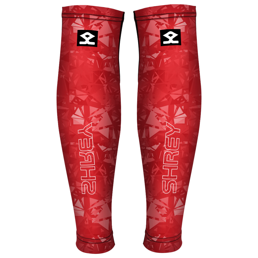 Shrey Hockey | Shrey Hockey Shinliners Without Stirrup - Red | Shinliners Without Stirrup - Red - Red / Senior | Total Hockey