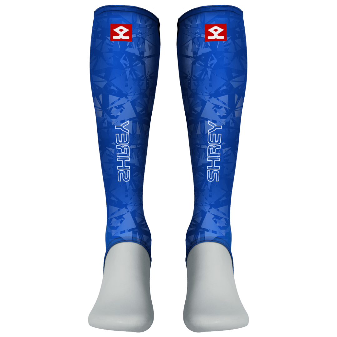 Shrey Hockey | Shrey Hockey Shinliners With Stirrup - Royal | Shinliners With Stirrup - Royal - Royal / Senior | Total Hockey