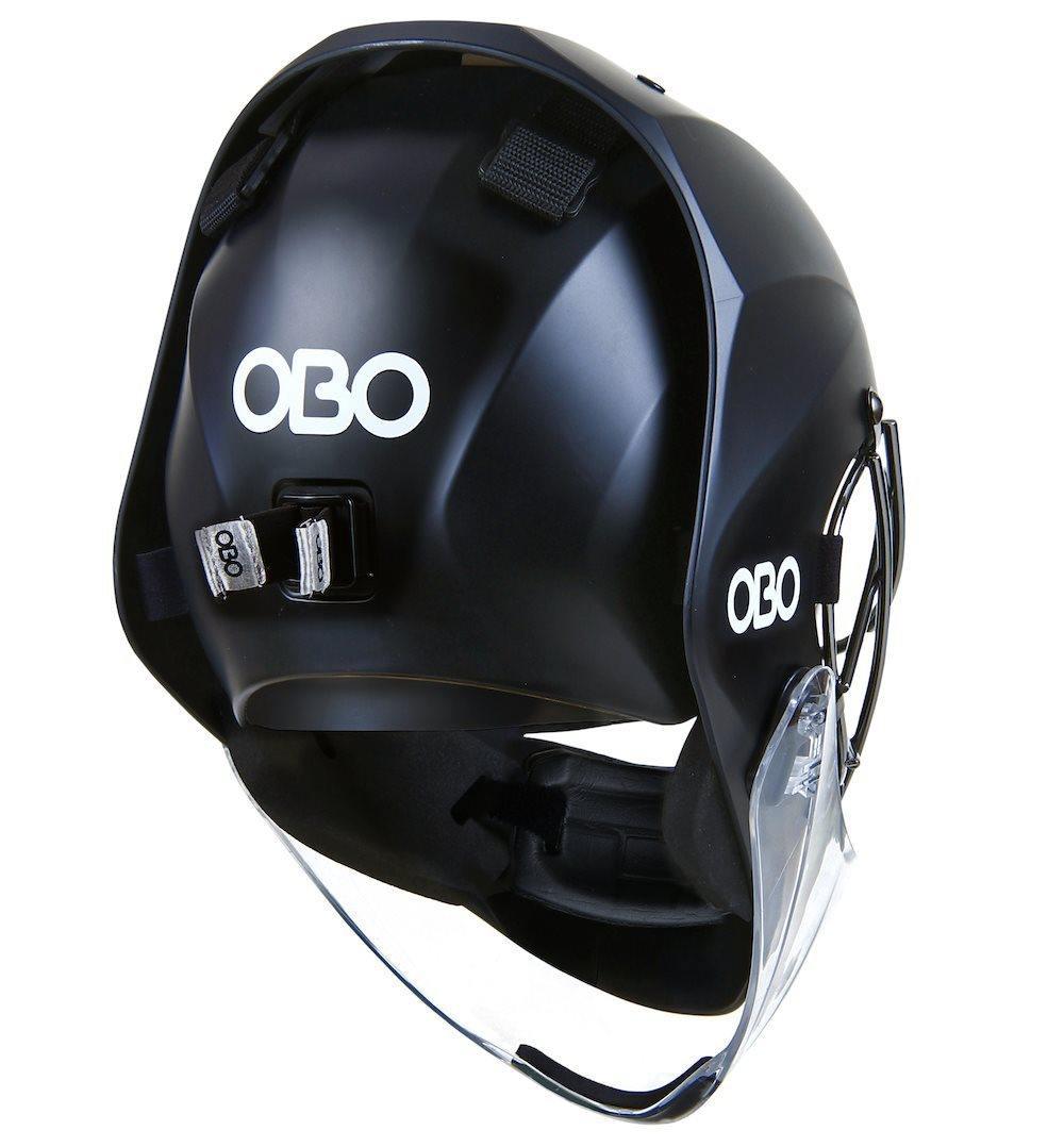 OBO | OBO ABS Helmet Black with Throat Guard | ABS Helmet Black with Throat Guard - Black / Small | Total Hockey