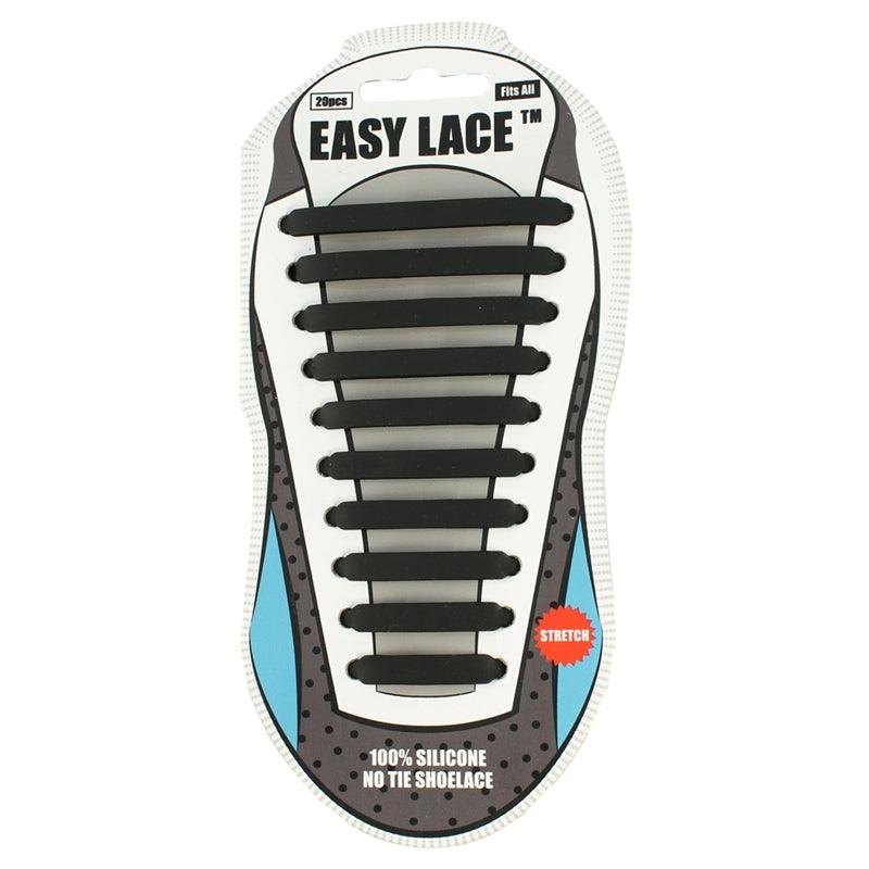 Easy Laces | Easy Laces Adult Silicone Laces | Adult Silicone Laces - Black | Total Hockey