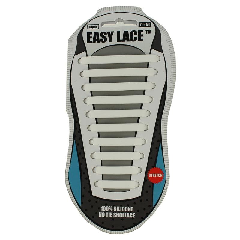 Easy Laces | Easy Laces Adult Silicone Laces | Adult Silicone Laces - White | Total Hockey