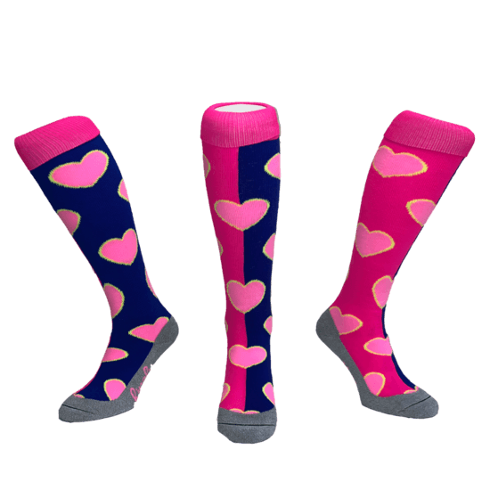 Hingly | Hingly Hearts Pink/Blue | Hearts Pink/Blue - EUR 31-35 | UK 12.5-3 | Total Hockey