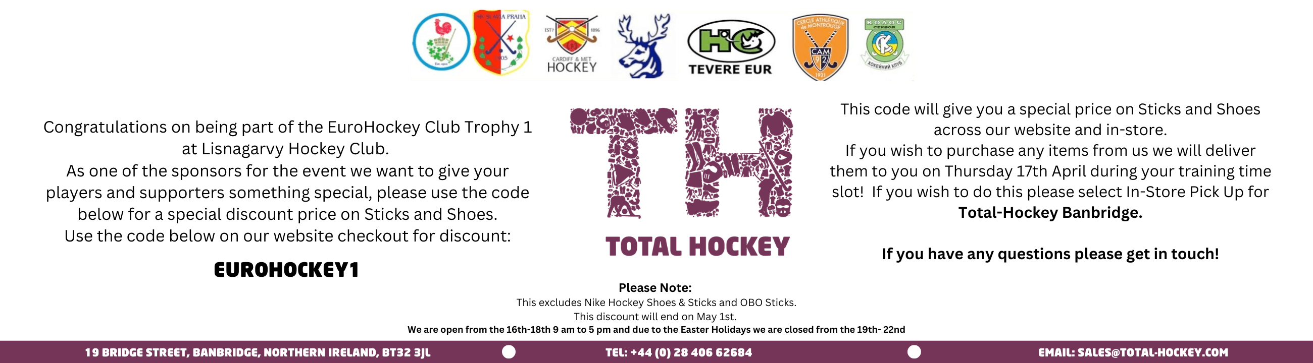EuroHockey Club Trophy 1 Clubs and Supporters