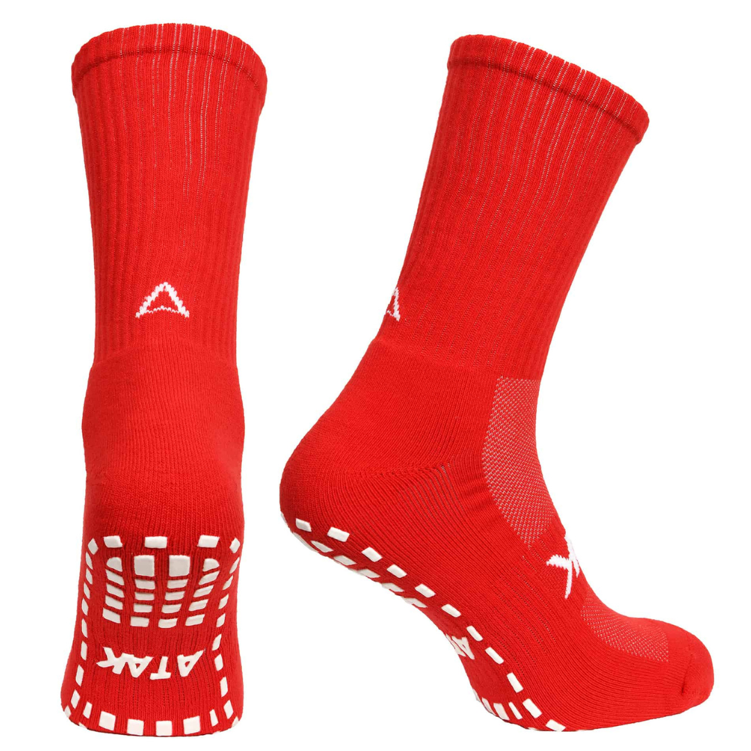 Non-Slip Mid Leg Socks Red