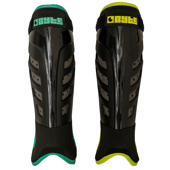 Byte | Byte XR Shingaurds | XR Shingaurds - Black/Yellow / Small | Total Hockey