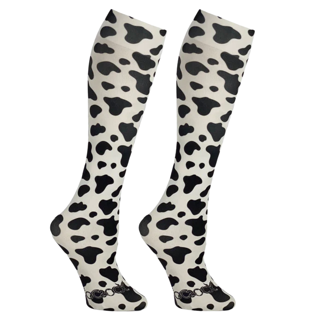 Cow Print Performance Liner Sport Socks