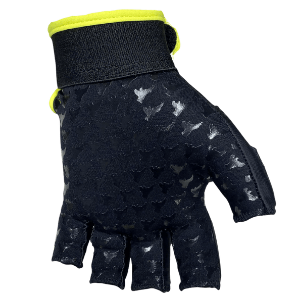 Guerilla | Guerilla Blackback Glove Left Hand | Blackback Glove Left Hand - Black/Yellow / 2XSmall | Total Hockey
