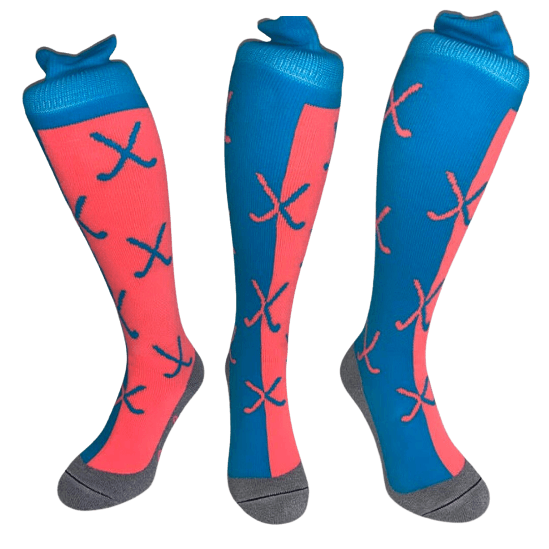 Hingly | Hingly Crossed Sticks Orange/Blue | Crossed Sticks Orange/Blue - EUR 31-35 | UK 12.5-3 | Total Hockey