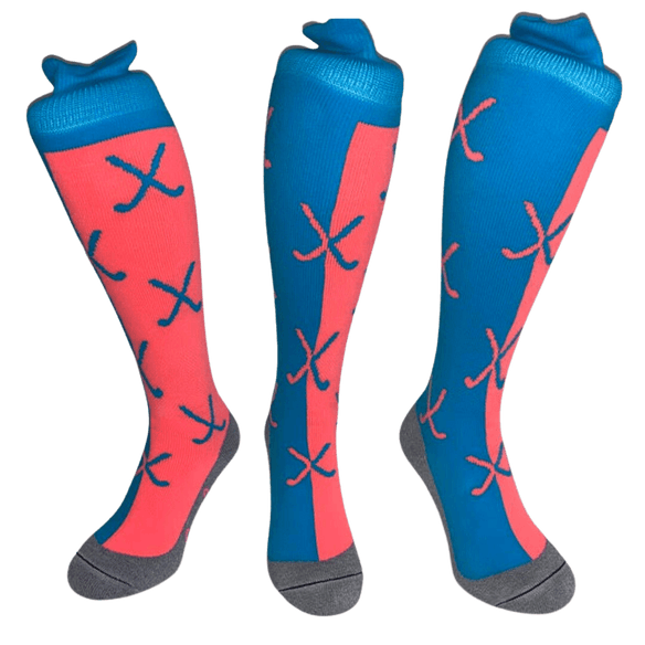 Hingly | Hingly Crossed Sticks Orange/Blue | Crossed Sticks Orange/Blue - EUR 31-35 | UK 12.5-3 | Total Hockey