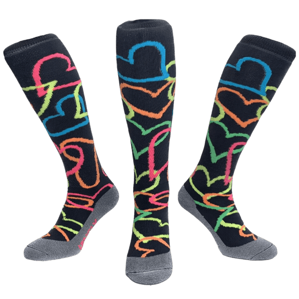 Hingly | Hingly Multi Hearts Grey | Multi Hearts Grey - EUR 31-35 | UK 12.5-3 | Total Hockey