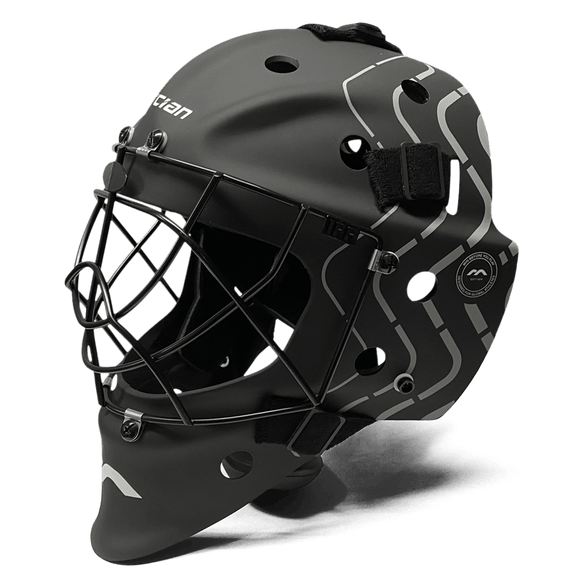 Mercian Hockey | Mercian Hockey Genesis 2 Helmet Black/Silver | Genesis 2 Helmet Black/Silver - Black/Silver / One Size | Total Hockey