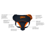 OBO | OBO CLOUD Guard Female Pelvic | CLOUD Guard Female Pelvic - Black/Orange / One Size | Total Hockey