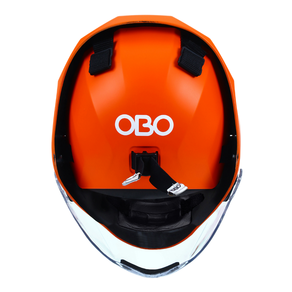 ABS Helmet Orange with Throat Guard