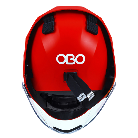 ABS Helmet Red with Throat Guard